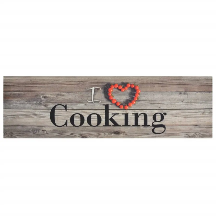 Tapis de cuisine lavable impression cuisine gris 45x150 cm - 2