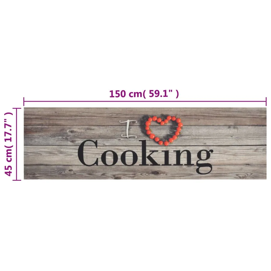 Tapis de cuisine lavable impression cuisine gris 45x150 cm - 5