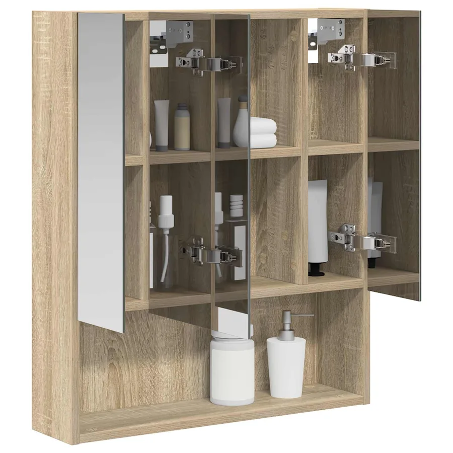 Armoire Miroir de Salle de Bain Chêne Sonoma 60 x 14.5 x 70 cm - 3