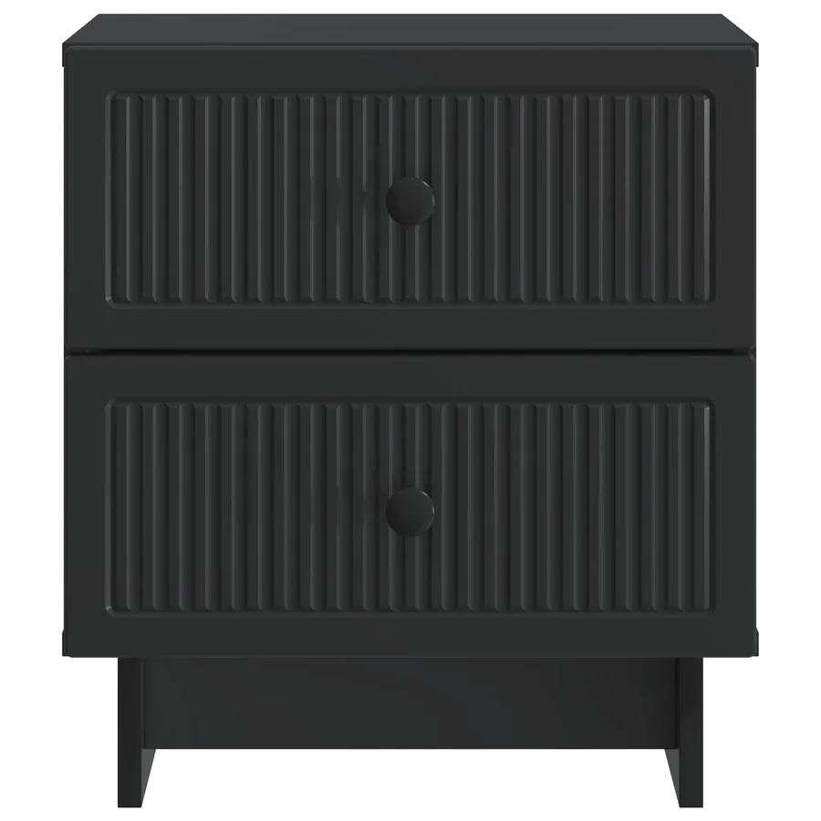 Cabinet de chevet Noir 43 x 34,5 x 47,5 cm Bois d'ingénierie - 5