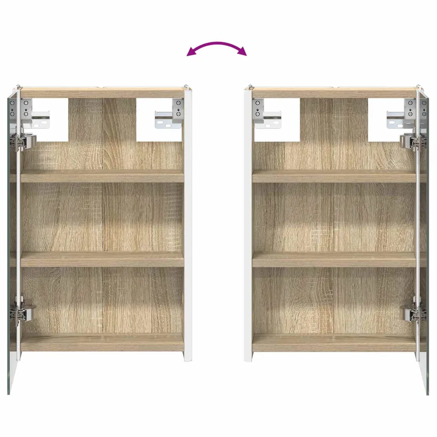 Armoire Miroir de Salle de Bain Chêne Sonoma 33 x 11,5 x 50 cm - 12