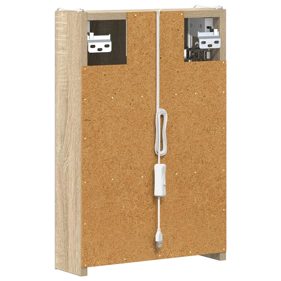 Armoire Miroir de Salle de Bain Chêne Sonoma 33 x 11,5 x 50 cm - 9