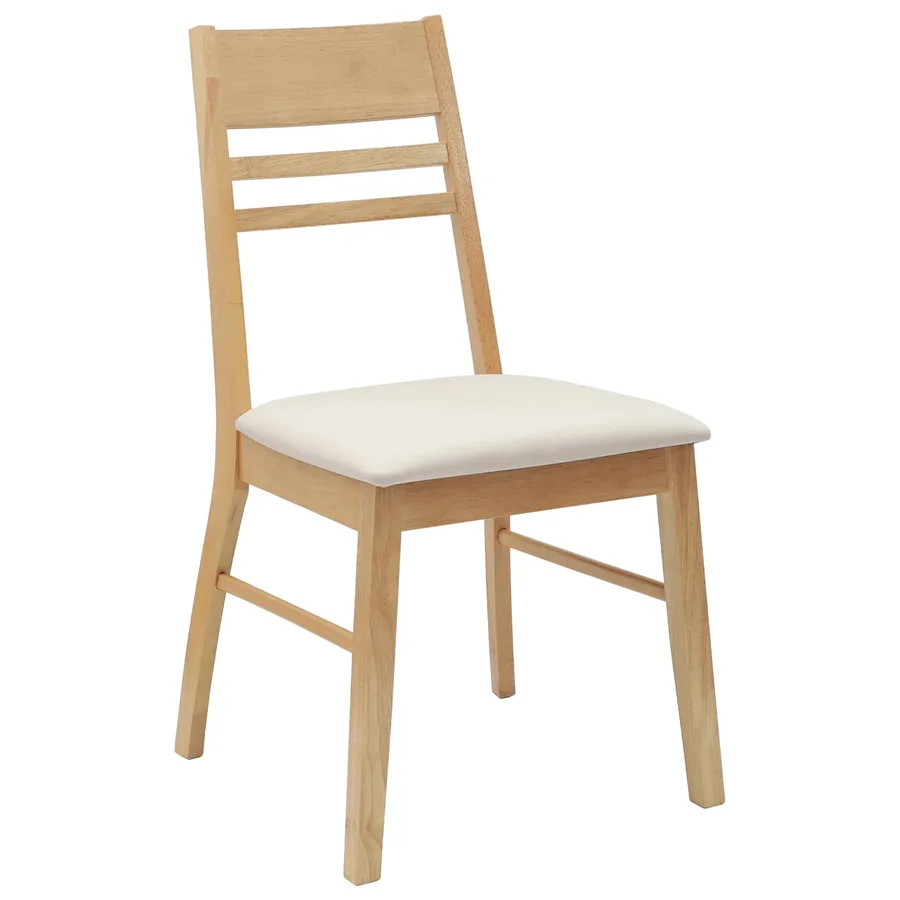 Chaises de salle à manger 2 pcs Naturel 43 x 54 x 89 cm - 4