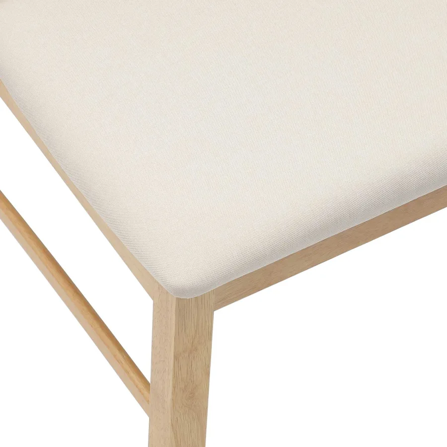 Chaises de salle à manger 2 pcs Naturel 43 x 54 x 89 cm - 9