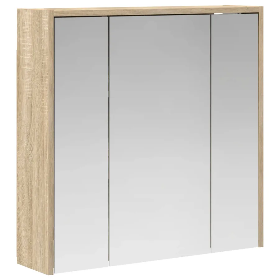 Armoire Miroir de Salle de Bain Chêne Sonoma - 2