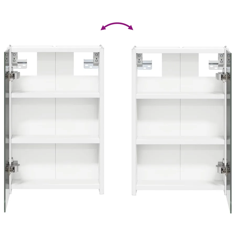 Armoire Miroir de Salle de Bain Blanc 33 x 11,5 x 50 cm - 12