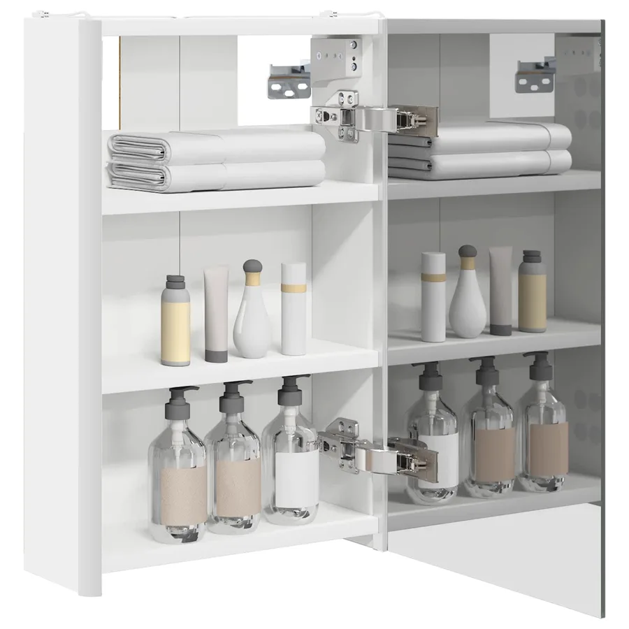 Armoire Miroir de Salle de Bain Blanc 33 x 11,5 x 50 cm - 3