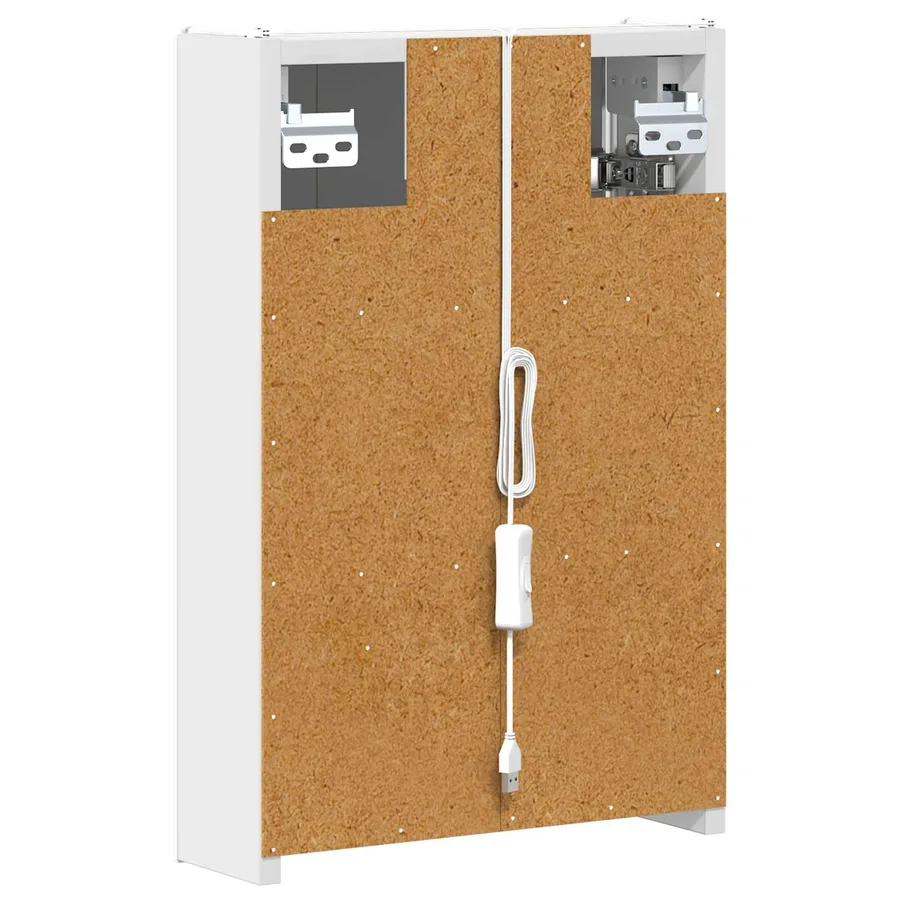 Armoire Miroir de Salle de Bain Blanc 33 x 11,5 x 50 cm - 9