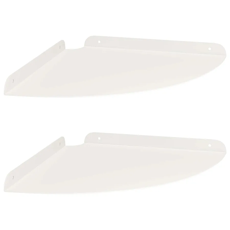 Étagère flottante avec étagère 2 pcs Blanc 30 x 30 x 2 cm - 2