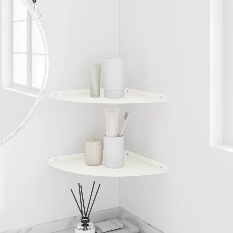 Étagère flottante avec étagère 2 pcs Blanc 30 x 30 x 2 cm - 4