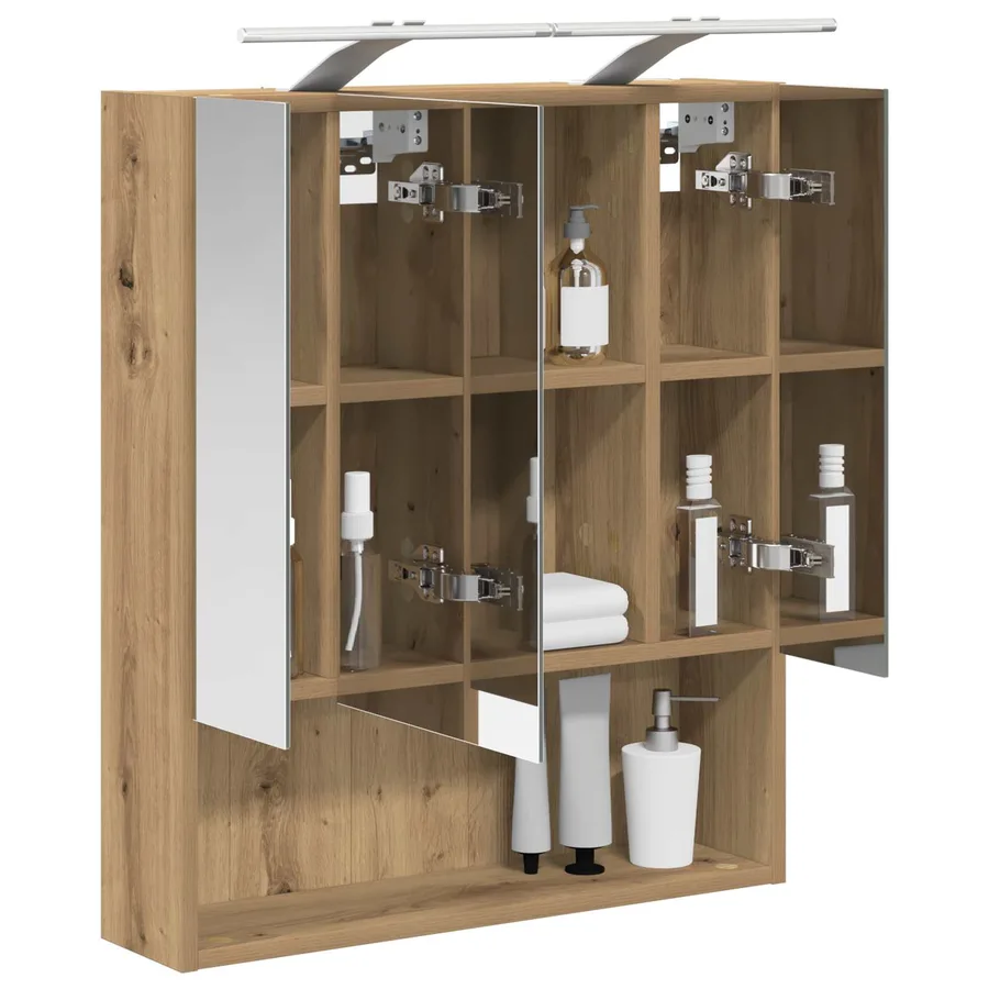 Armoire Miroir de Salle de Bain Chêne artisan 60 x 14.5 x 70 cm - 3