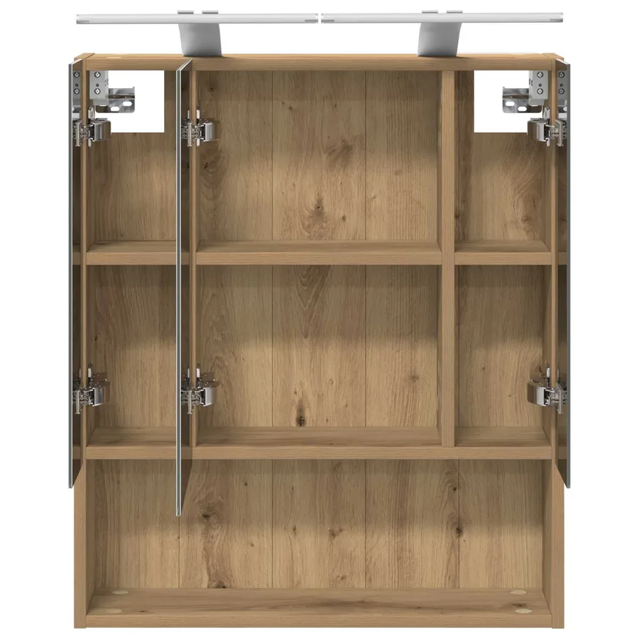 Armoire Miroir de Salle de Bain Chêne artisan 60 x 14.5 x 70 cm - 7