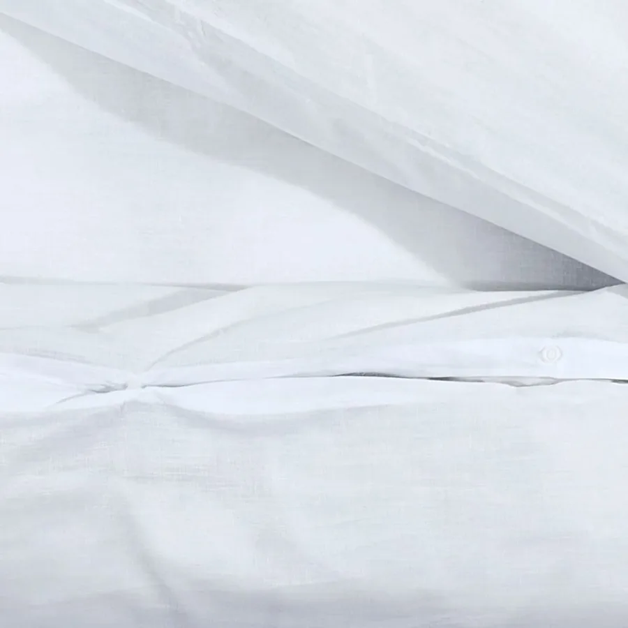 Ensemble de housse de couette Blanc 200x200 cm Microfibre - 7