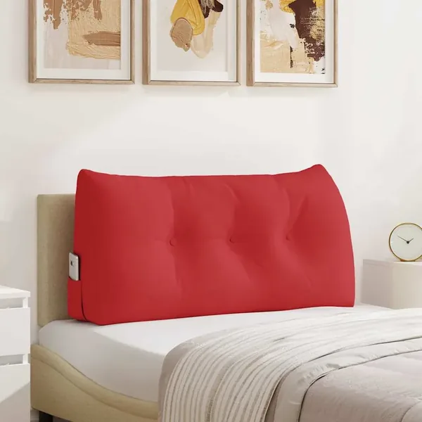 Coussin de Dos Rouge 100 x 24 x 50 cm tissu