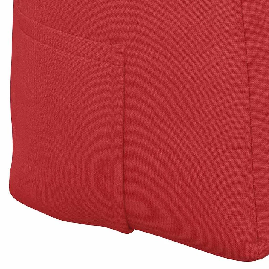Coussin de Dos Rouge 100 x 24 x 50 cm tissu - 9