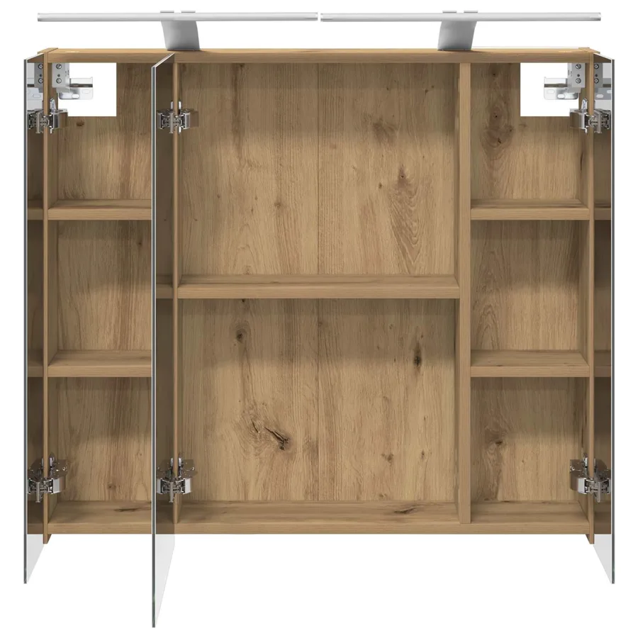 Armoire Miroir de Salle de Bain Chêne artisan 80 x 14.5 x 70 cm - 7