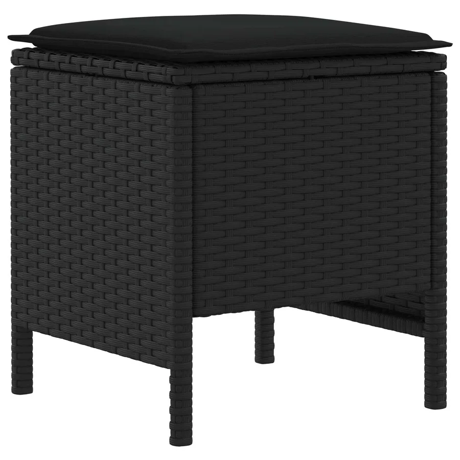 Ensembles de meubles avec oreiller 8 pcs Noir Rotin PE - 7