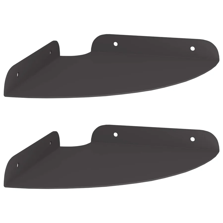 Étagère flottante avec étagère 2 pcs Noir 18 x 18 x 2 cm - 2