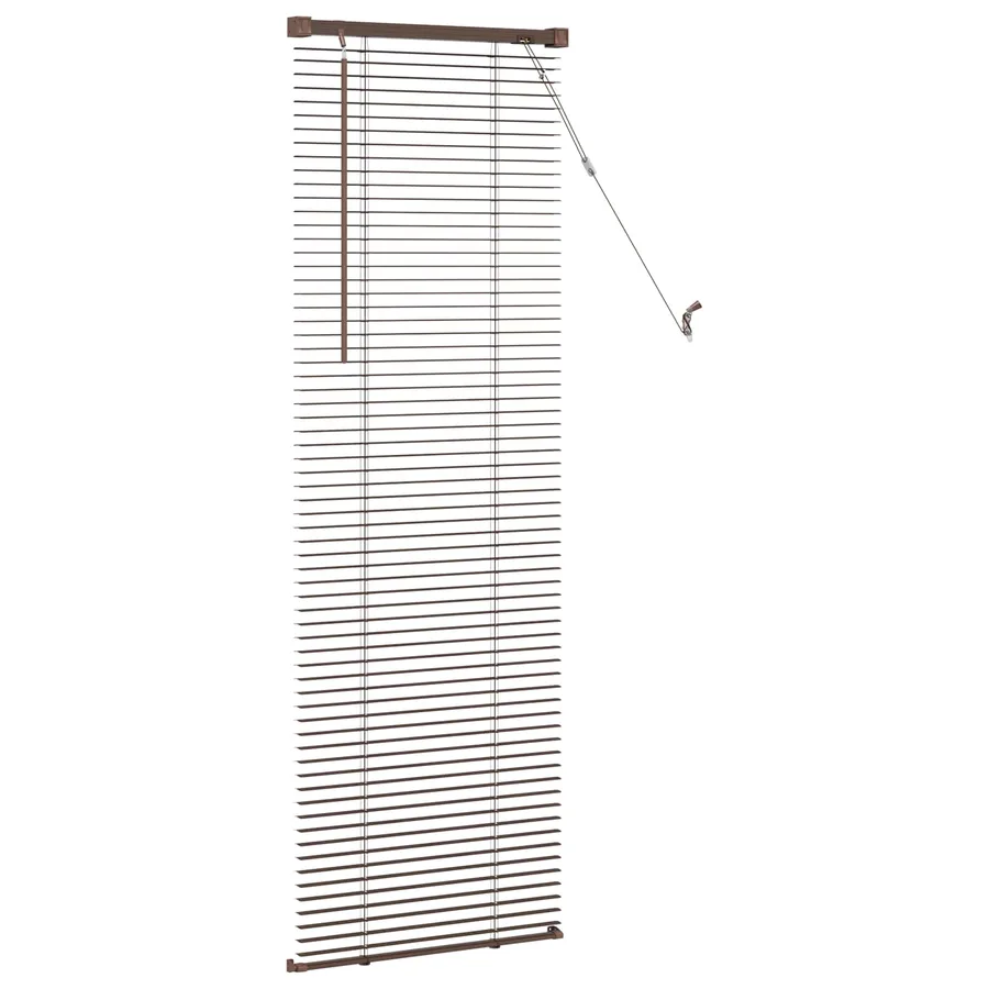 Store Vénitien Marron foncé avec motif 150 x 50 cm 25 mm PVC - 5