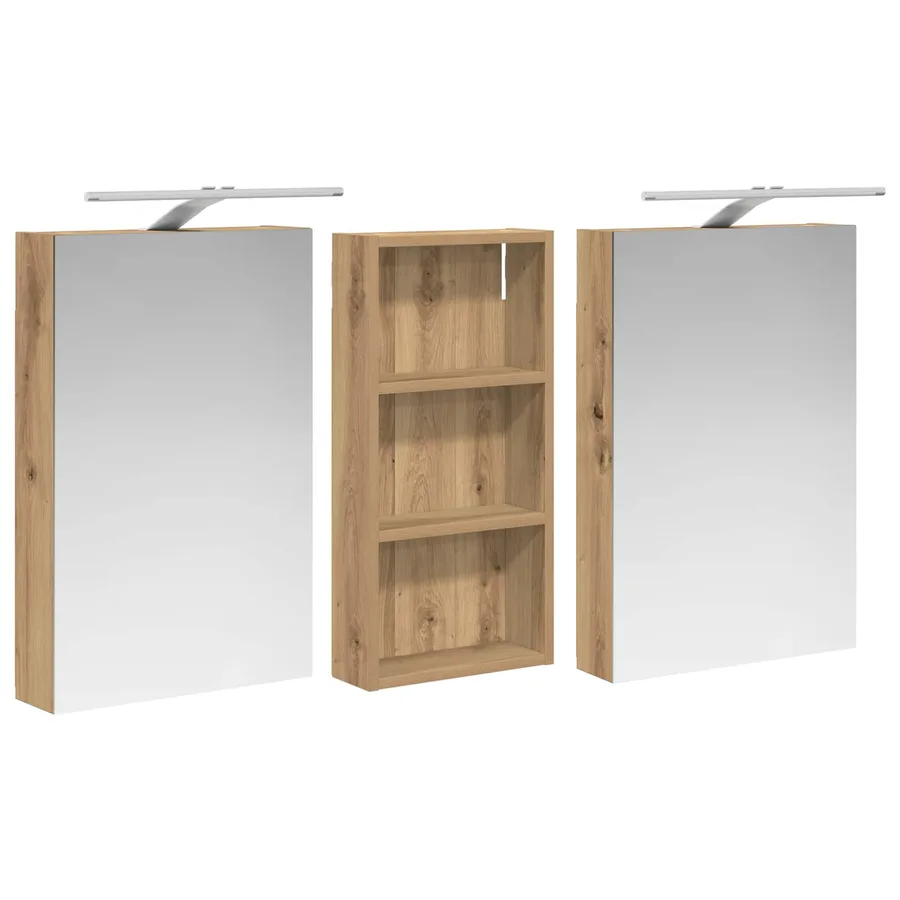 Ensemble de Meubles de Salle de Bain 3 pc 110 x 10,5 x 60,5 cm - 5
