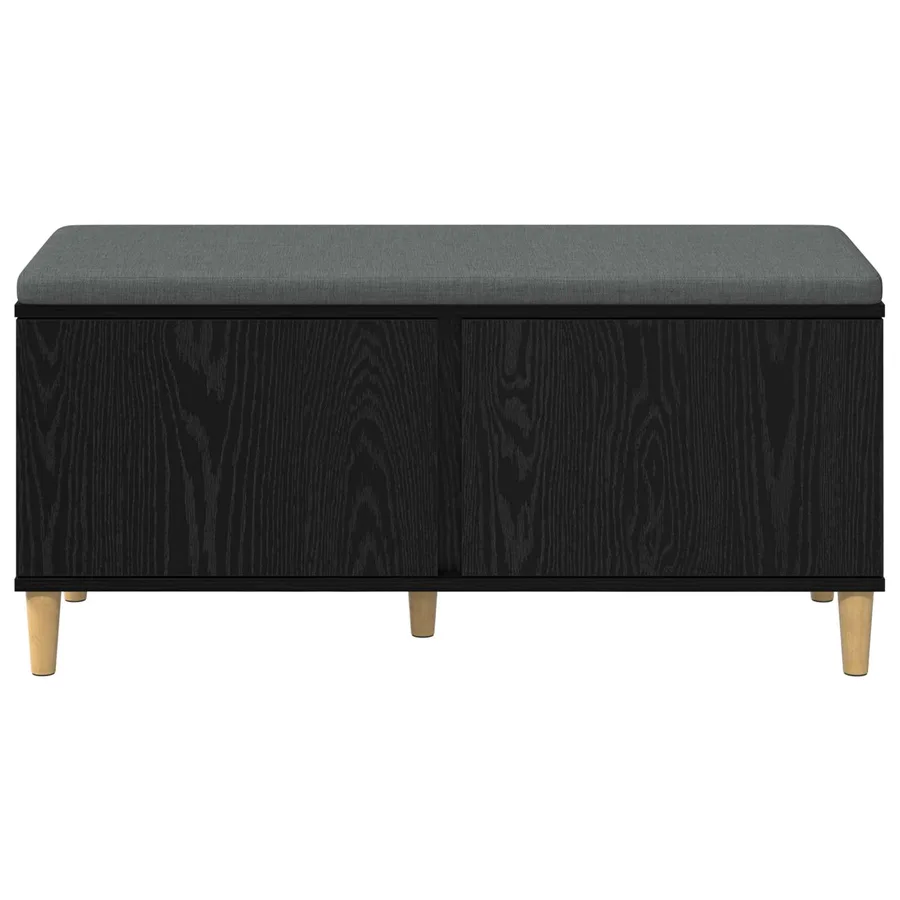 Banc d'entrée avec coussin Chêne Noir 100 x 38 x 46 cm - 6