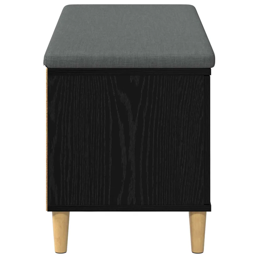Banc d'entrée avec coussin Chêne Noir 100 x 38 x 46 cm - 7