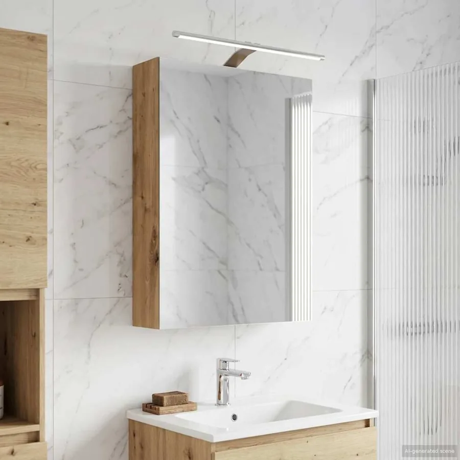 Armoire Miroir de Salle de Bain Chêne artisan 50 x 14,5 x 70 cm