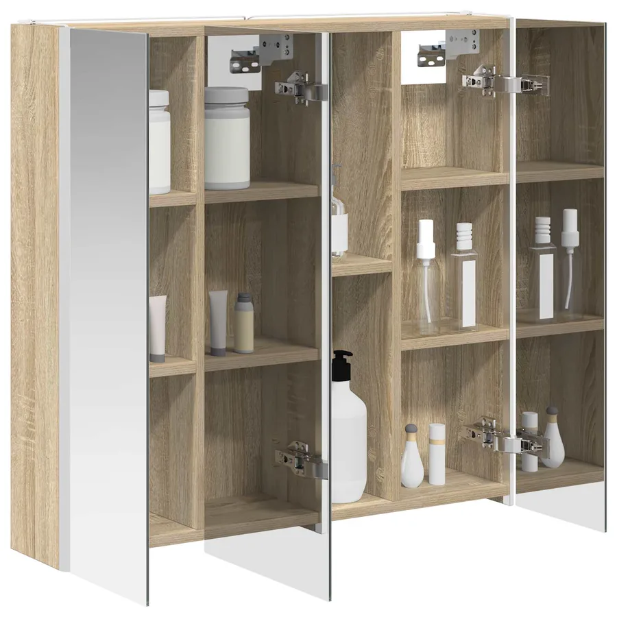 Armoire Miroir de Salle de Bain Chêne Sonoma - 3