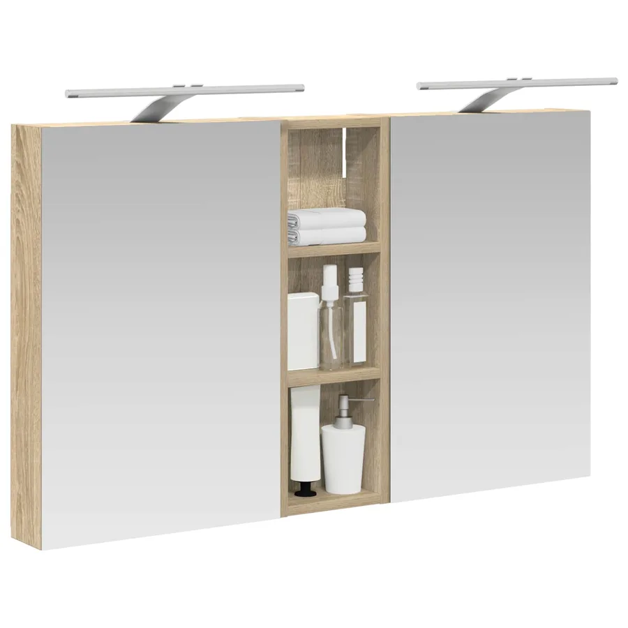 Ensemble de Meubles de Salle de Bain 3 pcs 100 x 10,5 x 60,5 cm - 3