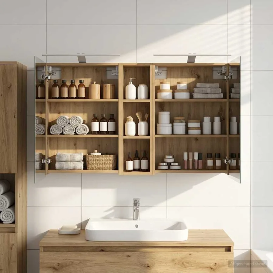 Ensemble de Meubles de Salle de Bain 3 pc 120 x 14,5 x 70 cm