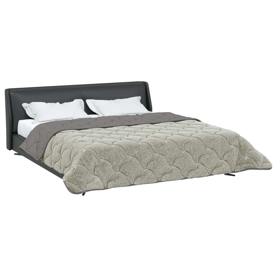 Duvet d'été simple Matelassé Gris clair 200 x 200 cm - 3