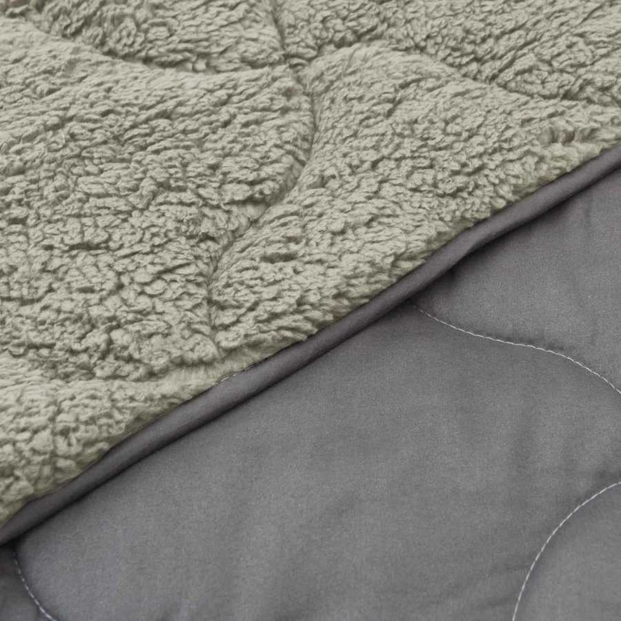 Duvet d'été simple Matelassé Gris clair 200 x 200 cm - 5