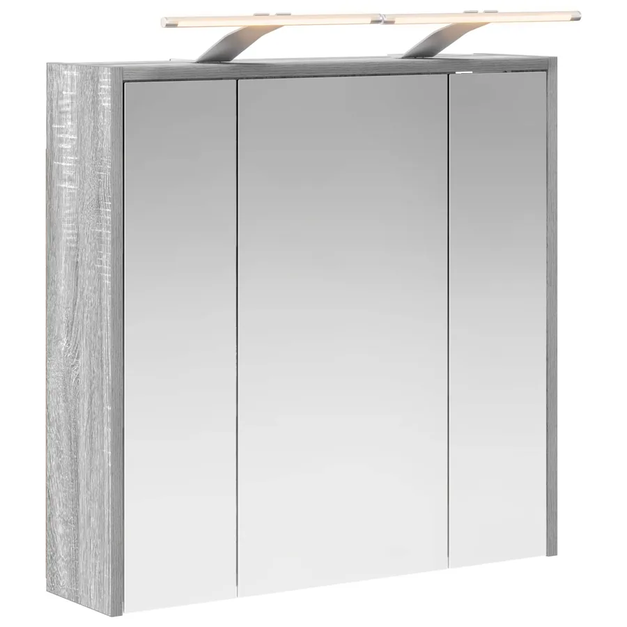 Armoire Miroir de Salle de Bain Gris Sonoma 63,5 x 16 x 62,5 cm - 2