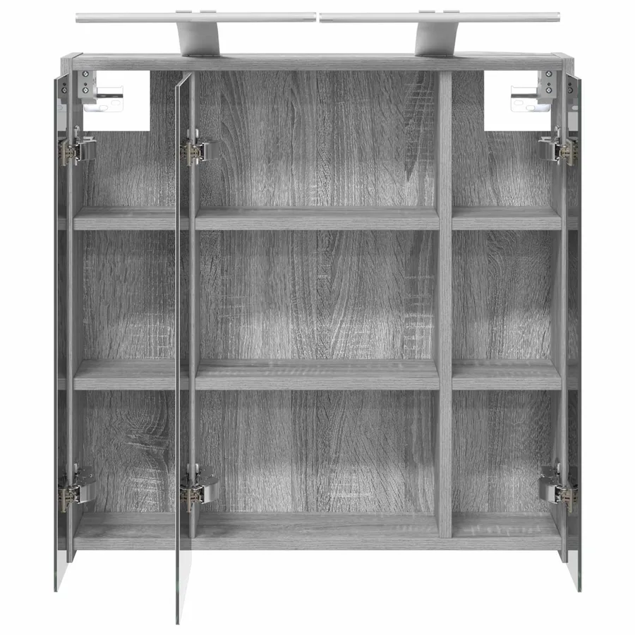Armoire Miroir de Salle de Bain Gris Sonoma 63,5 x 16 x 62,5 cm - 7