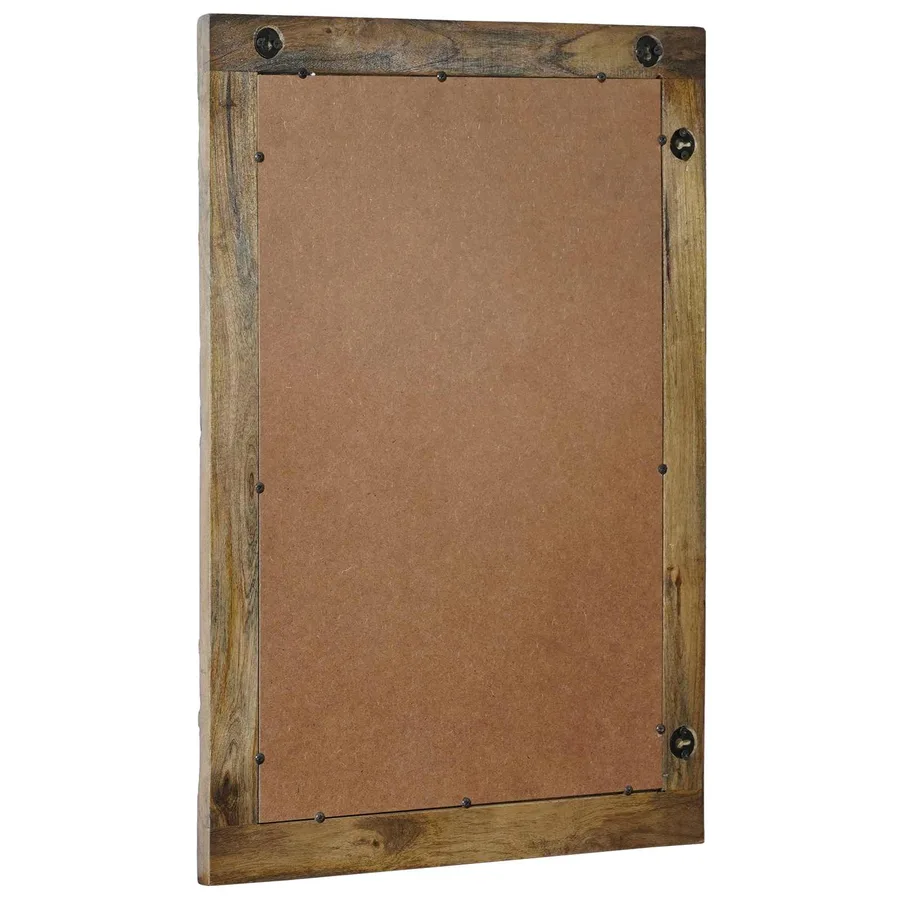 Miroir mural Brun Noyé 70 x 50 cm Bois d'ingénierie et verre - 3