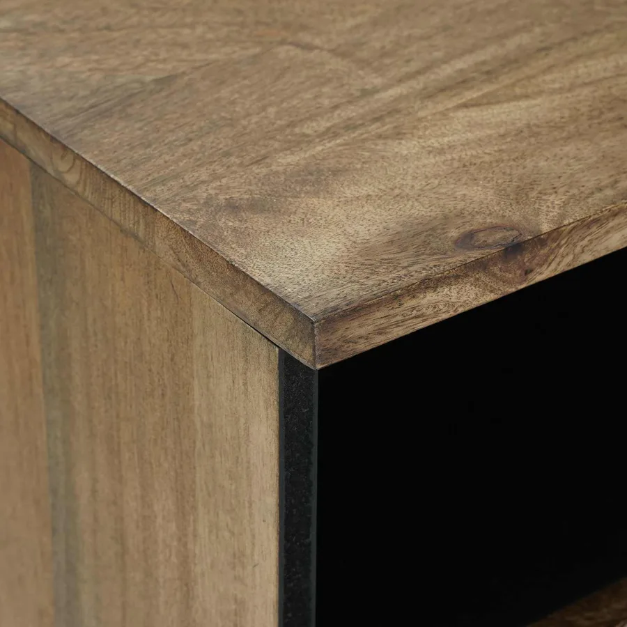 Meuble TV Marron 80 x 33,5 x 46 cm Bois de mangue massif - 6