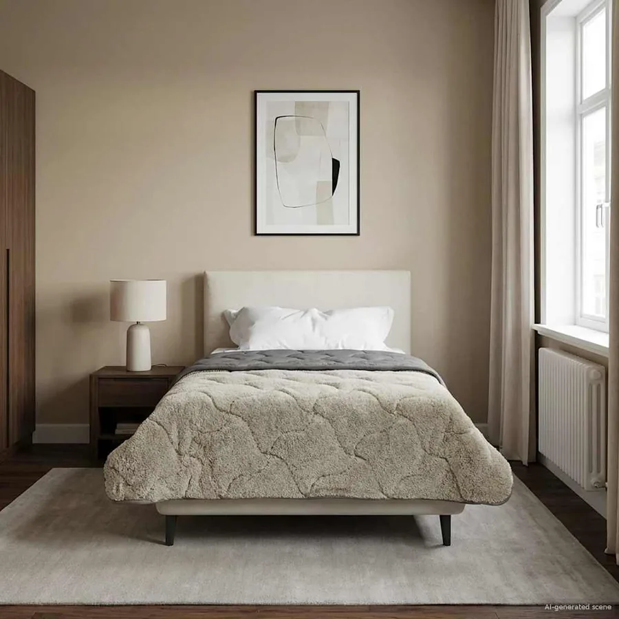 Duvet d'été simple Matelassé Gris clair 140 x 220 cm