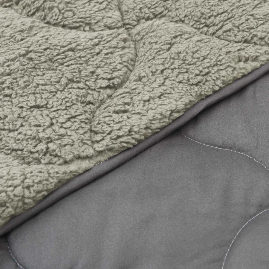 Duvet d'été simple Matelassé Gris clair 140 x 220 cm - 5