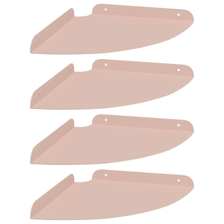 Étagère flottante avec étagère 4 pcs Rose 24 x 24 x 2 cm - 2