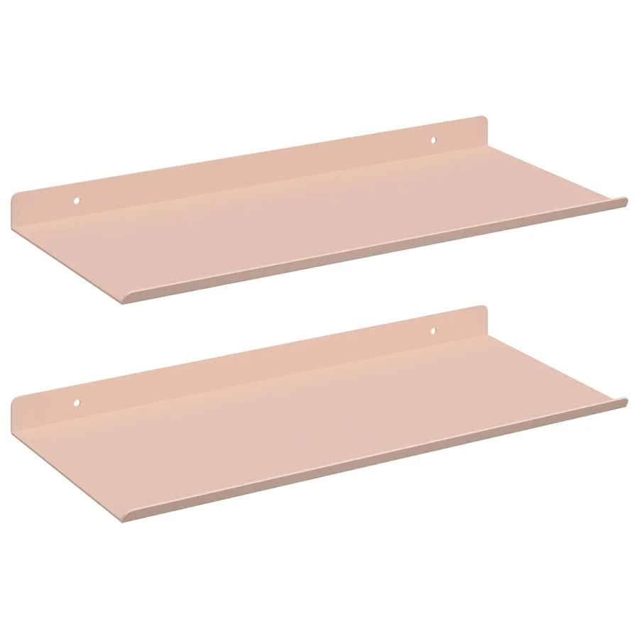 Étagère flottante 2 pcs Rose 40 x 18 x 2,5 cm Acier - 2