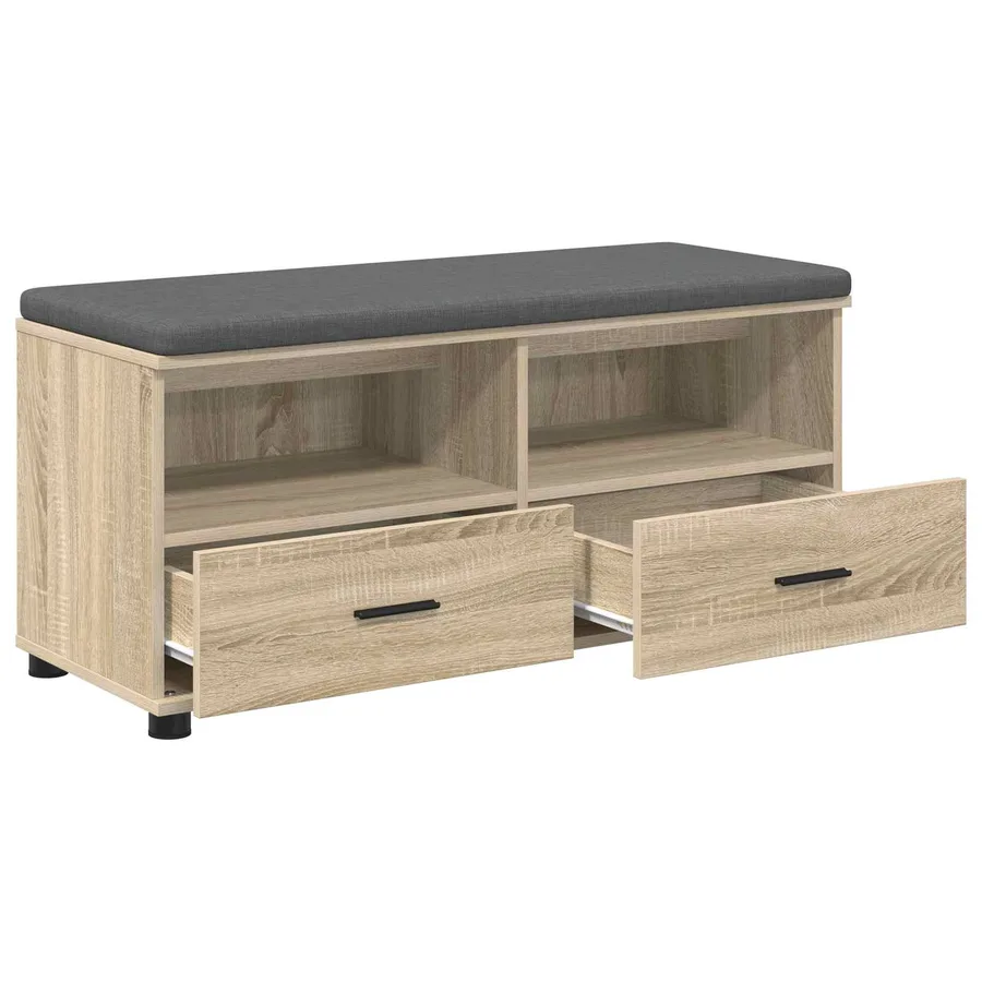 Banc d'entrée avec coussin Chêne Sonoma 100 x 38 x 46 cm - 5