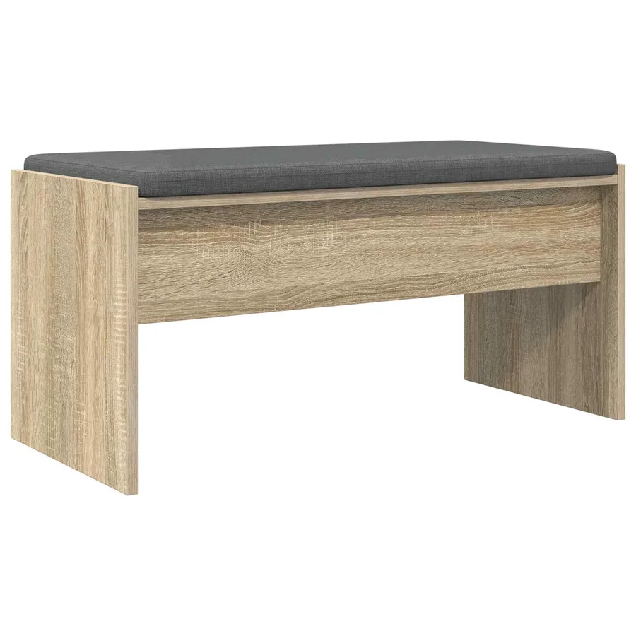 Banc d'entrée avec coussin Chêne Sonoma 83 x 38 x 40 cm - 2