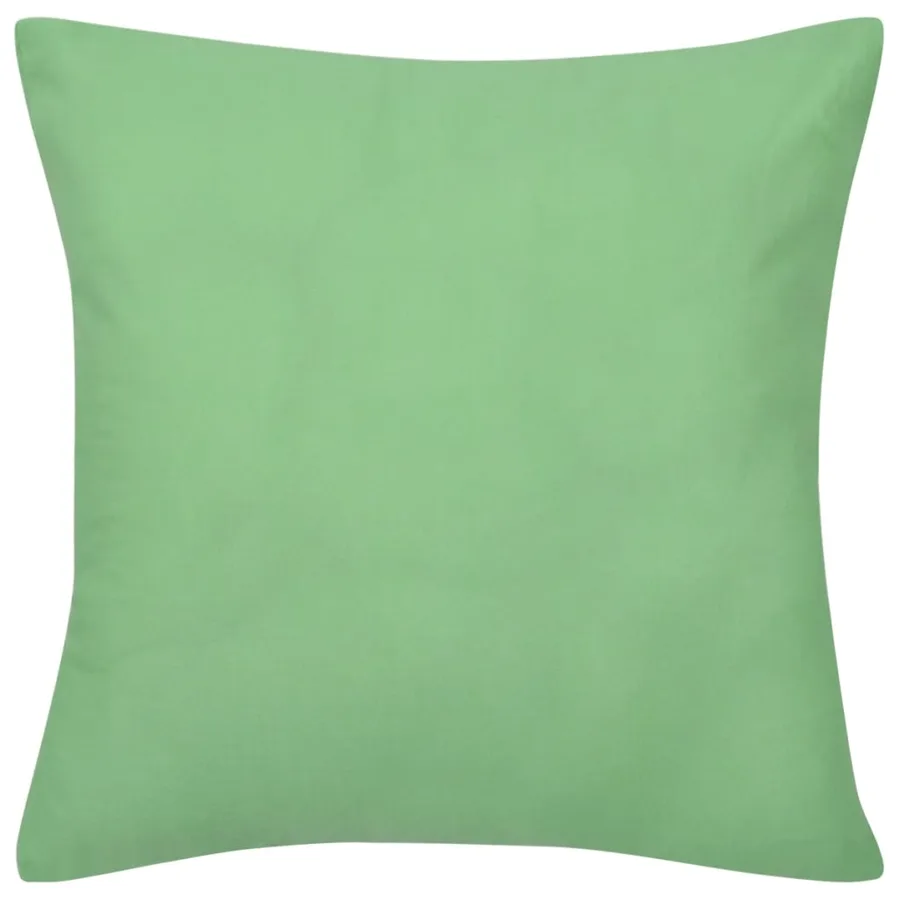 Housses de coussin 4 pcs Coton Vert pomme 40x40 cm - 2