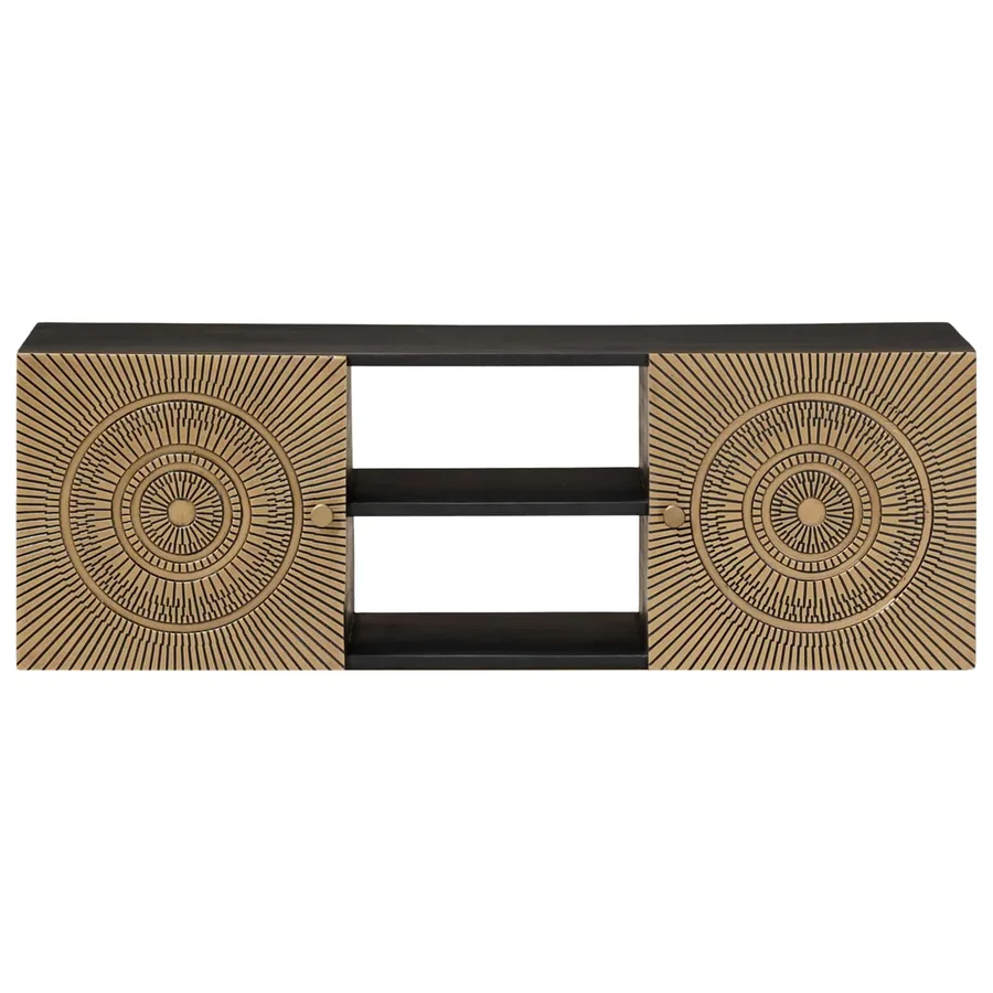 Meuble TV avec étagère avec stockage Laiton 105 x 30 x 35 cm - 3