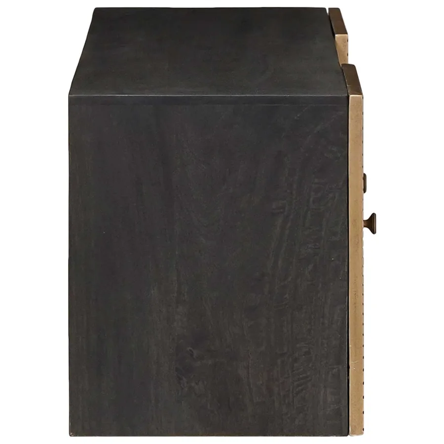 Meuble TV avec étagère avec stockage Laiton 105 x 30 x 35 cm - 4