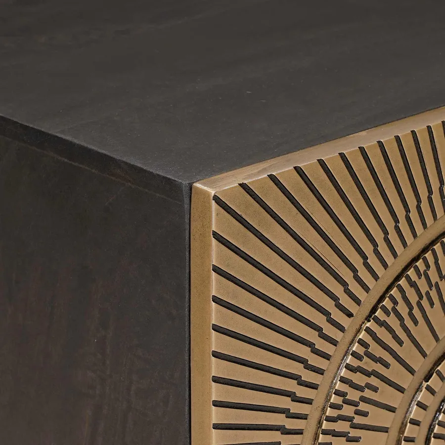 Meuble TV avec étagère avec stockage Laiton 105 x 30 x 35 cm - 6