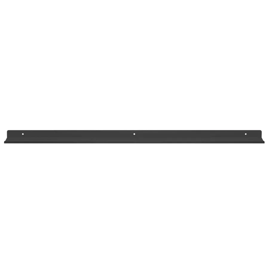 Étagère flottante 2 pcs Noir 80 x 9 x 2,5 cm Acier - 5