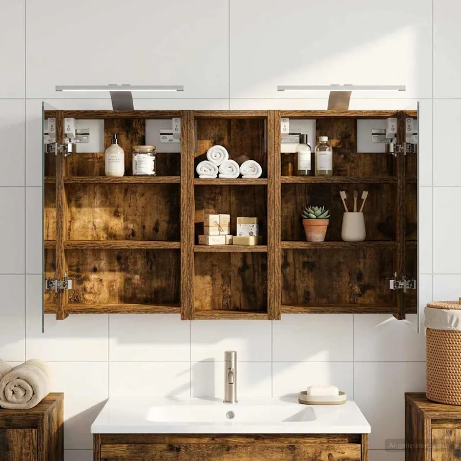 Ensemble de Meubles de Salle de Bain 3 pcs 80 x 10,5 x 50 cm