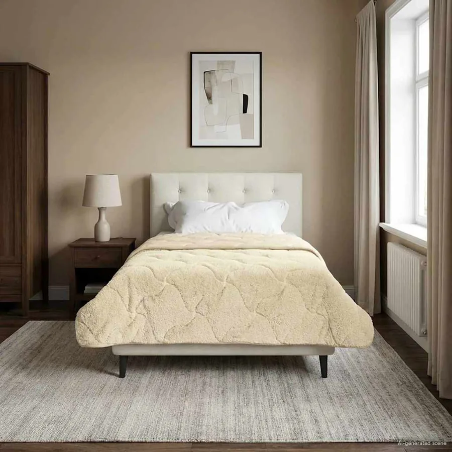 Duvet d'été simple Matelassé Crème 135 x 200 cm
