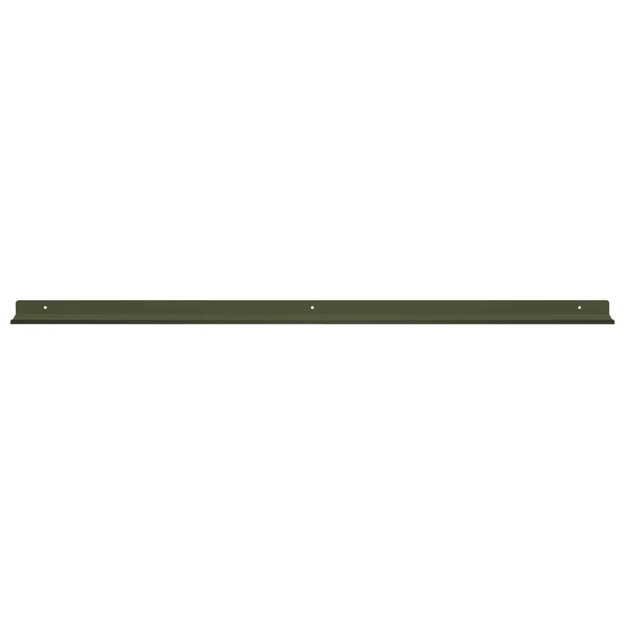 Étagère flottante 4 pcs Vert olive 100 x 9 x 2,5 cm Acier - 5